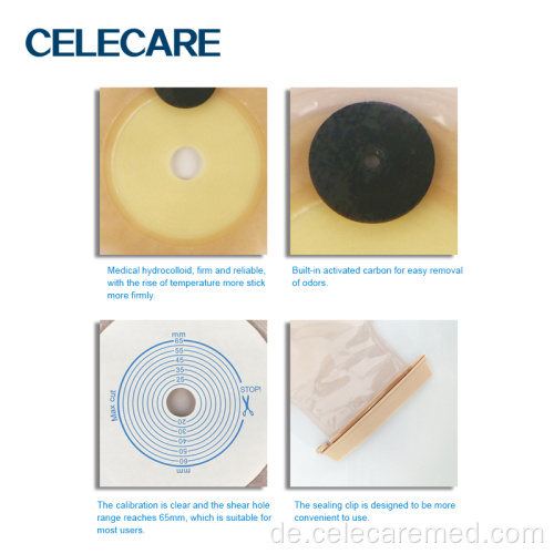 Celecare-Kolostomie einteilige Stoma-Entsorgung ostomy Taschen